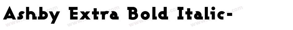 Ashby Extra Bold Italic字体转换